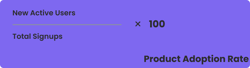 Product adoption rate formula